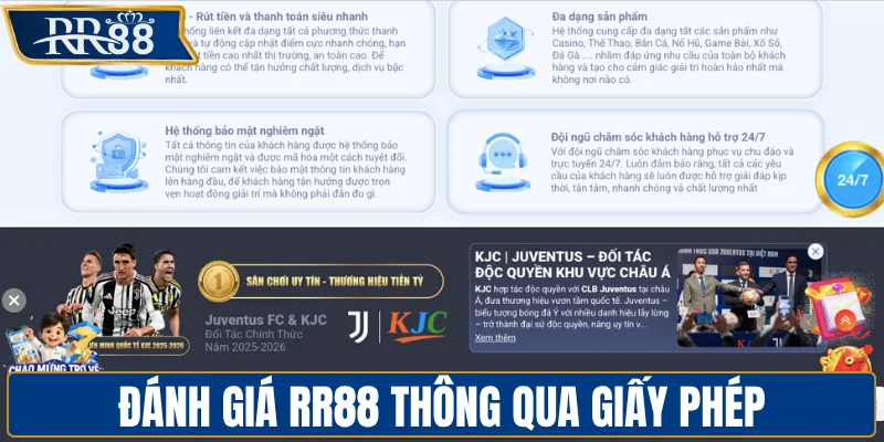 Đánh giá RR88 thông qua giấy phép